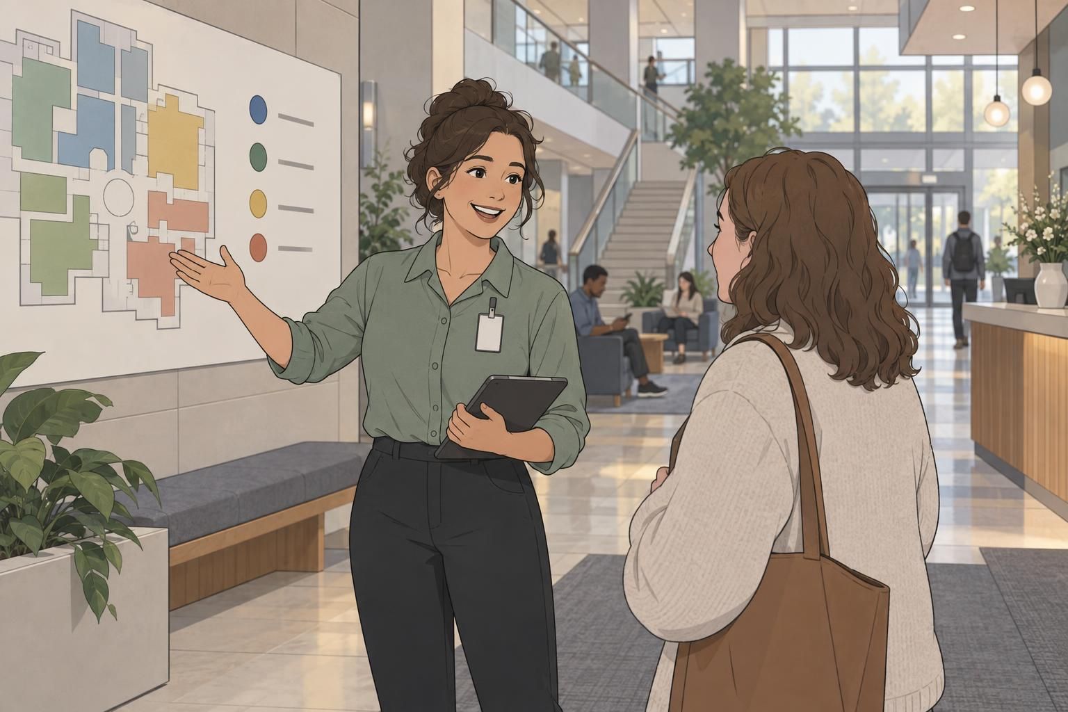 Facility Badges for Large Facilities: Color-Coding and Wayfinding